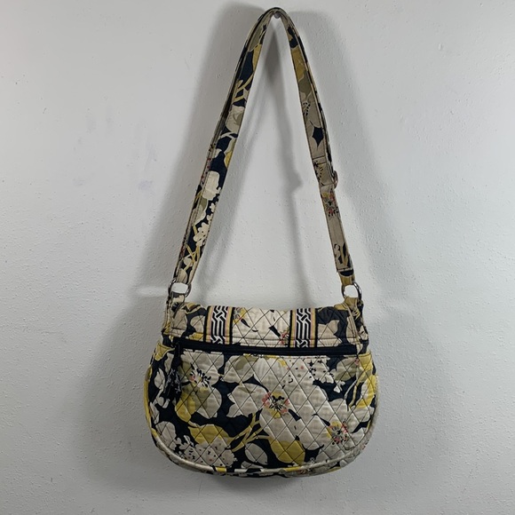 Vera Bradley Crossbody Bag Womens Medium Retired Dogwood Print Quilted Saddle up - Picture 4 of 17